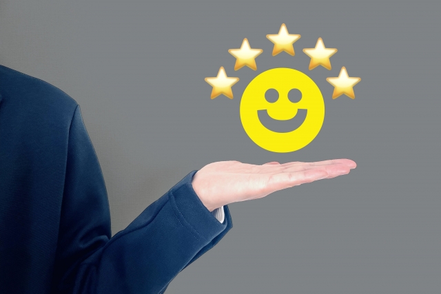 5つ星とスマイルマーク