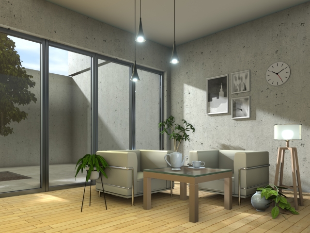 スタイリッシュなリビングルーム